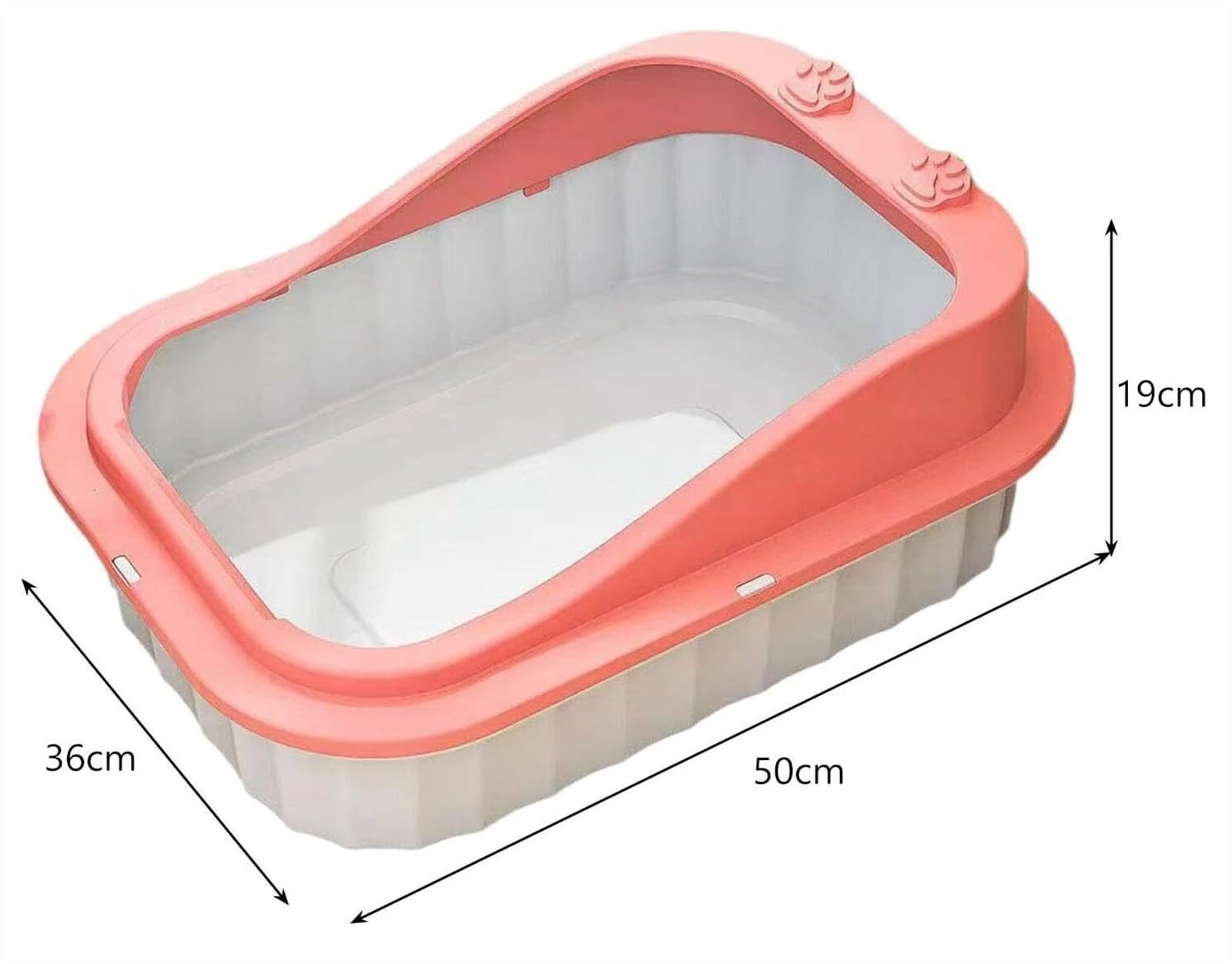 Kuwety dla Kotów LitterBox Otwarta Kuweta Dla Kota Z Wysokim Bokiem, Odporna Na Rozpryskiwanie Kuweta Dla Kotów, Toaleta Dla Kotów Z Szufelką Do Przesiewania Żwirku Bez Bałaganu(Purple)