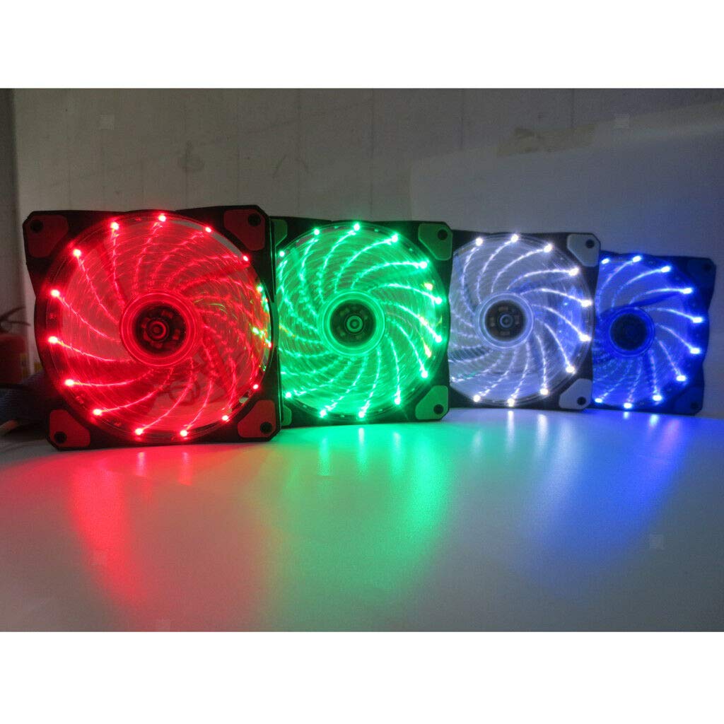 BIG BOOM® Quiet 15 LED Light Holder 120mm Fan Laptop Case Fan Gaming CPU Cooler-Blue BIG BOOM® Quiet 15 LED Light Holder 120mm Fan Laptop Case Fan Gaming CPU Cooler-Blue