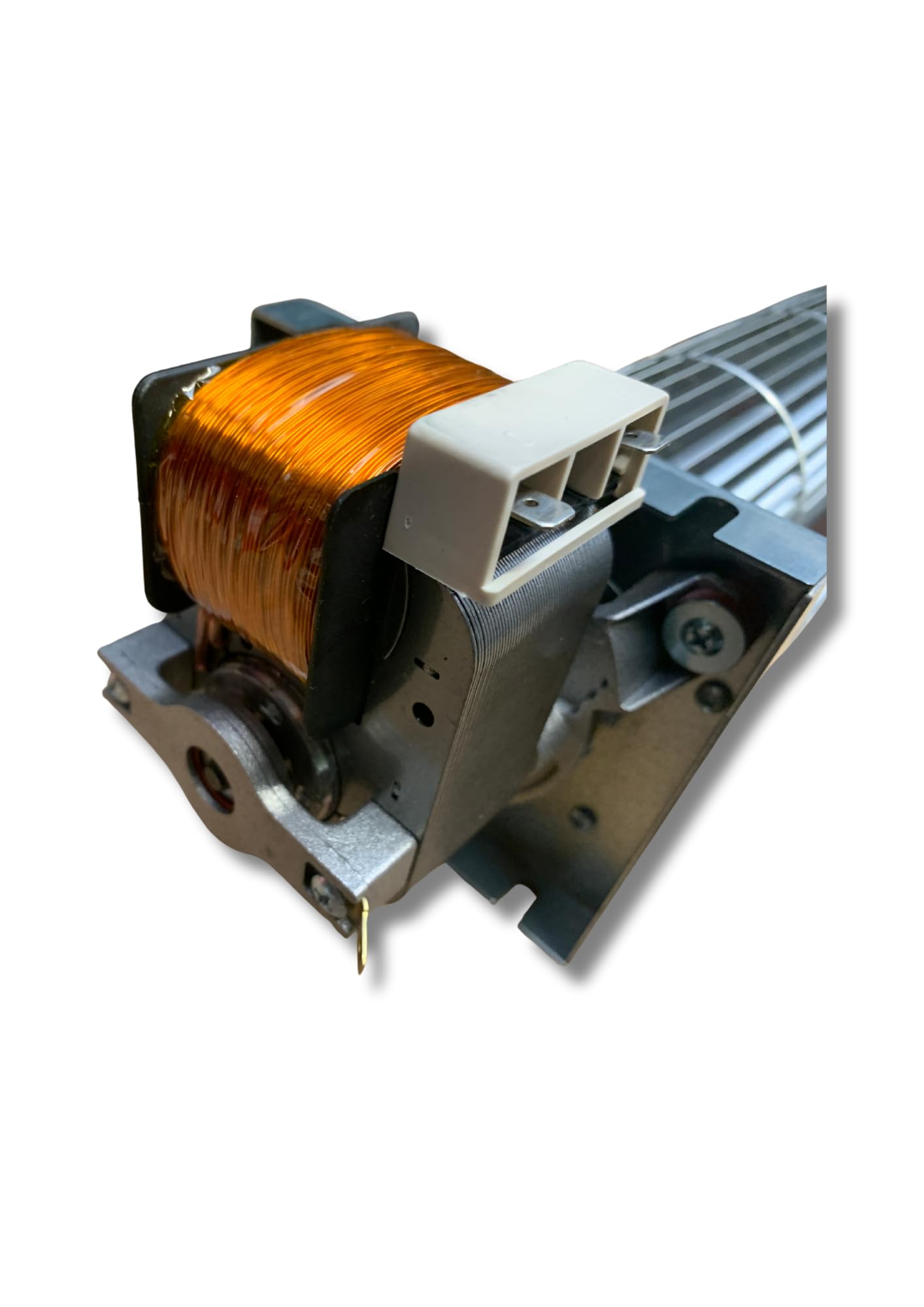 Ventilador tangencial longitud total: 387 mm, tamaño de la boquilla: 280 x 44 mm para estufas de pellets