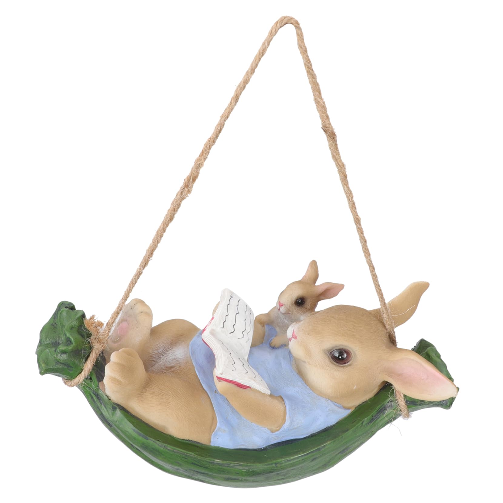 Toyvian Lot De 2 Décorations De Lapin en Forme De Balançoire en Résine pour Jardin Extérieur Mignon pour Arbre Maison Cour