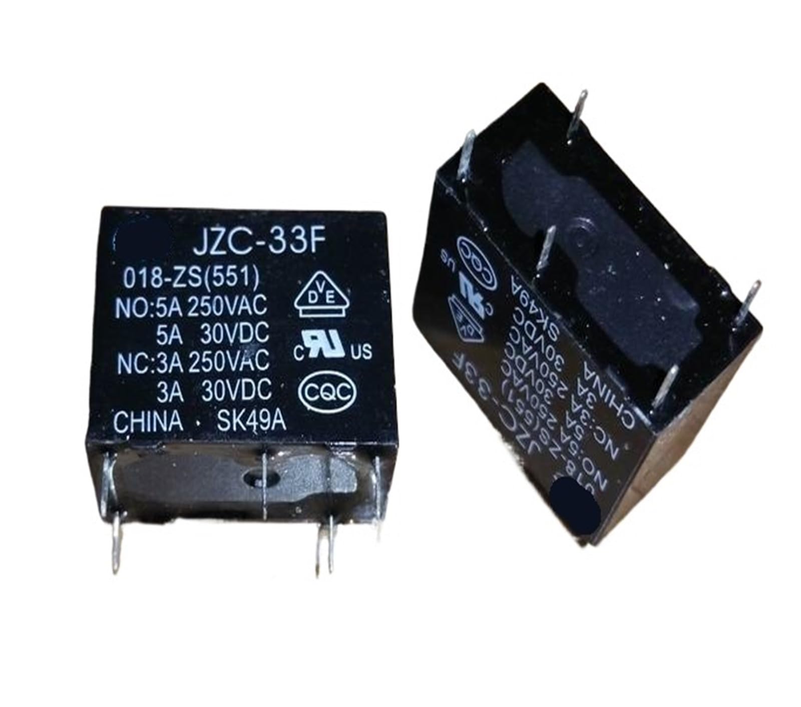 Yzwrwrmktb One Color 1Pc Jzc-33F 018-Zs(551) Relay 5Pins