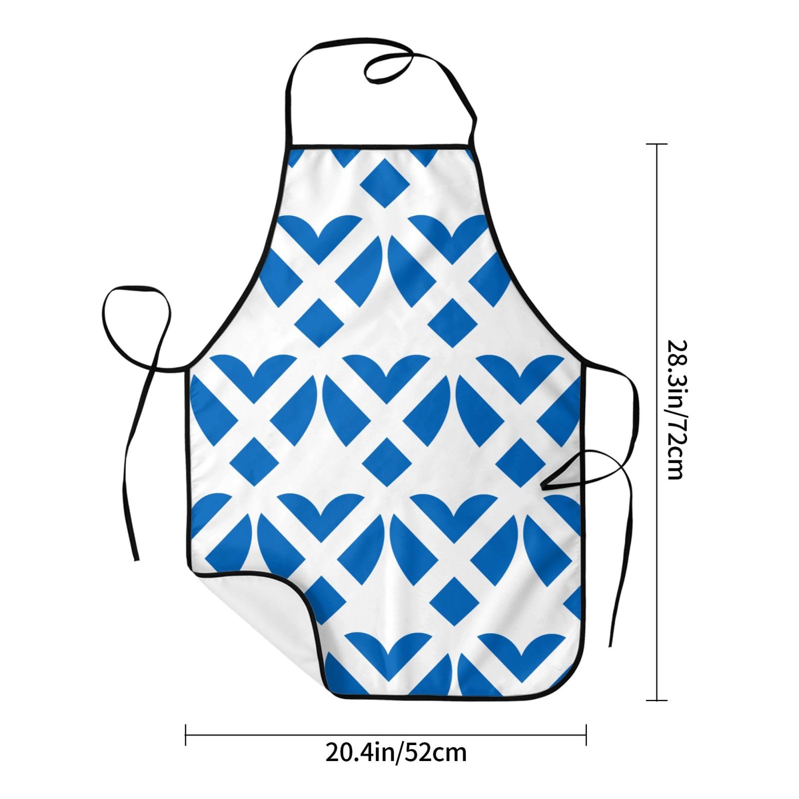 Tablier de cuisine unisexe avec drapeau écossais pour homme et femme