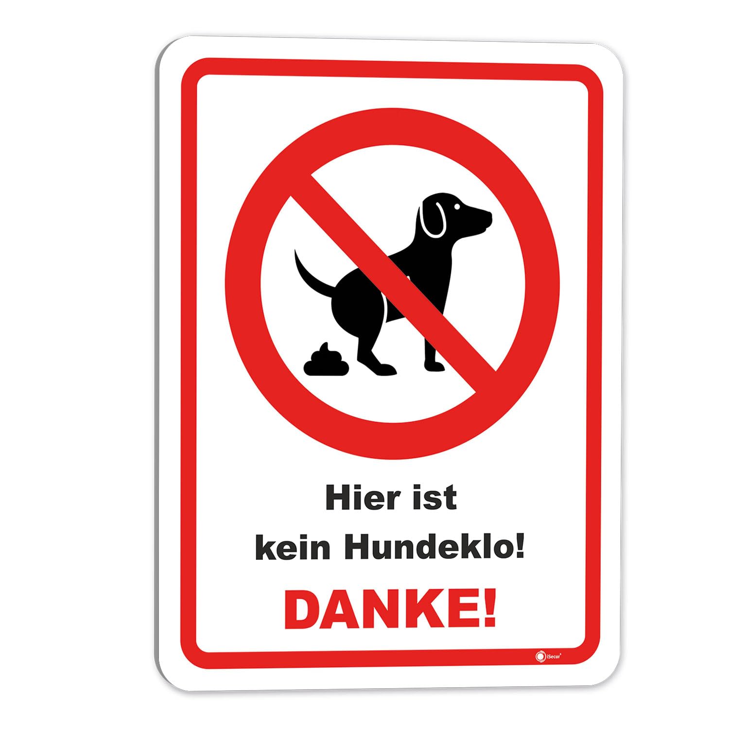 Easydruck24de Hinweisschild „Hier Ist Kein Hundeklo!“ – 20x30 Cm, Aluminium, Wetterfest