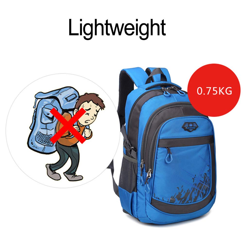 Mochila escolar Mochila para niños Niñas Adolescentes, primarios/secundarios/universitarios Estudiantes Satchel Book Tela Oxford impermeable Bolsa para portátil ligera (black)