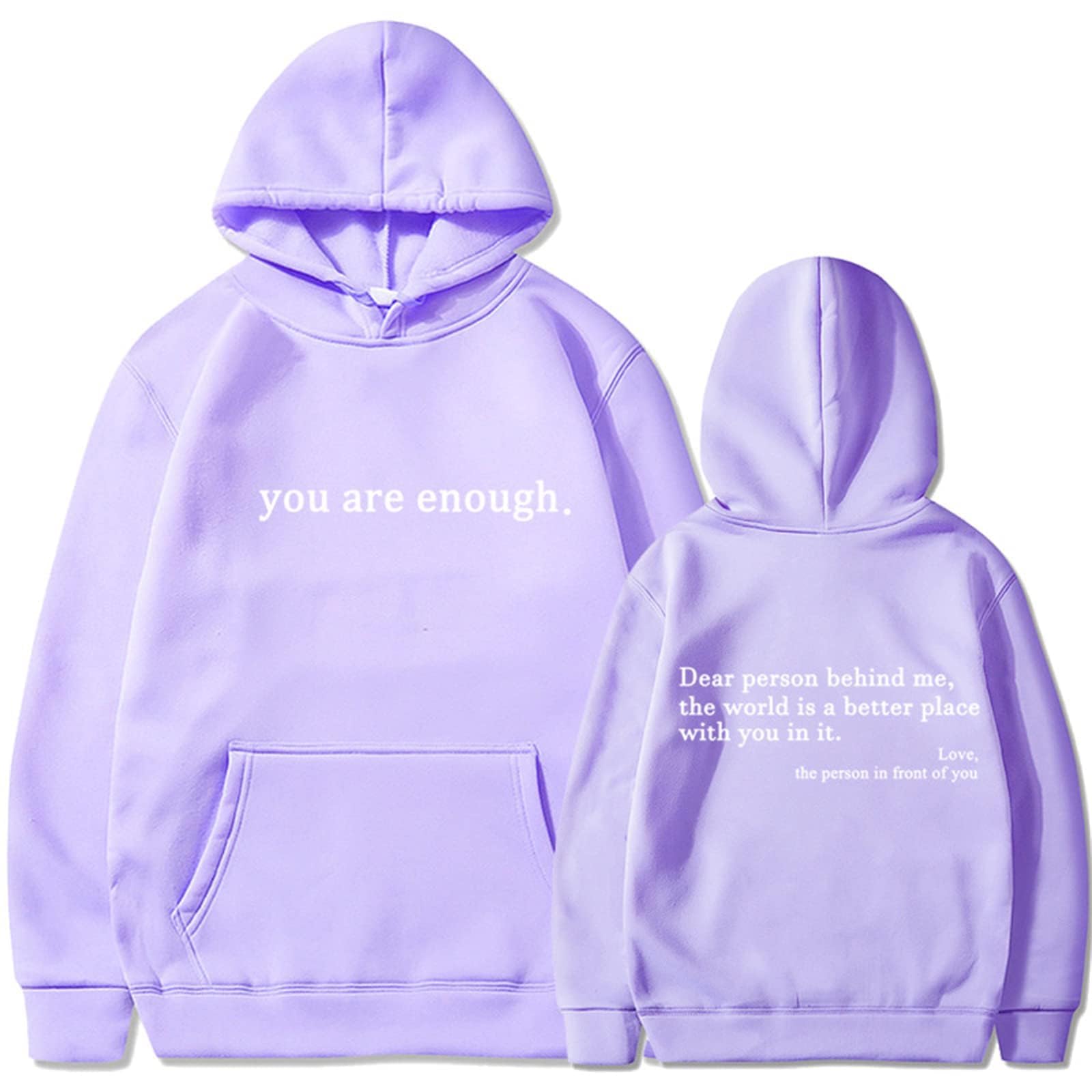 Générique You are Enough Hoodie, Dear Person Behind Me Hoodie Sweatshirt for Men Women