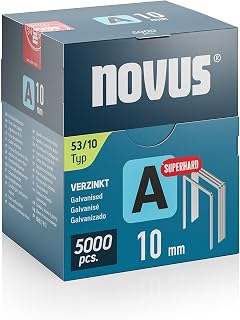 NOVUS TOOLS Feindrahtklammern Typ 53, 10 mm, 5000 Stück, Tackerklammern