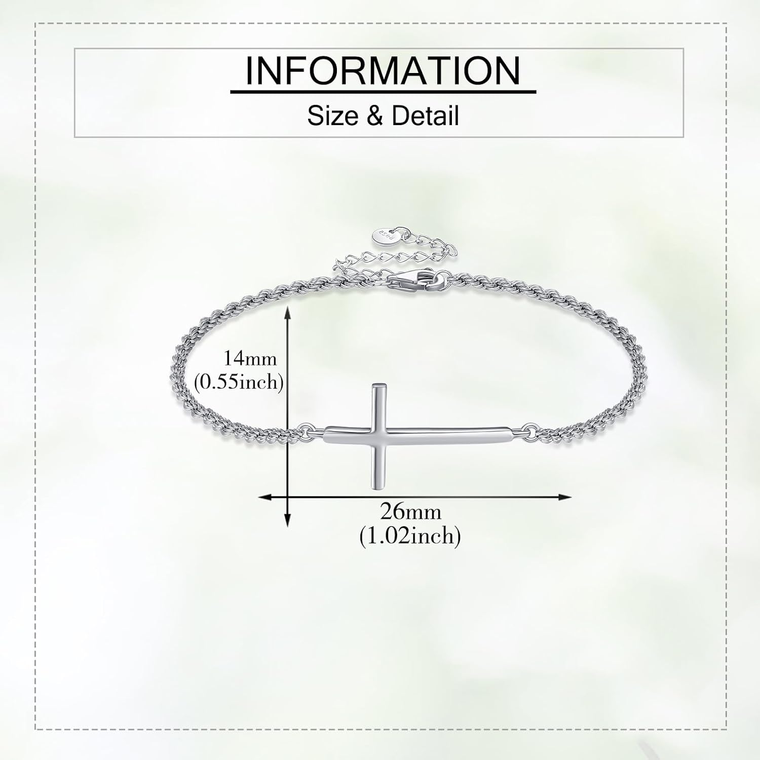 925 Sterling Silver Cross Bible Verse Bracelets Christian Bracelets Religious Jewelry Gifts for Women and Men - Image 4