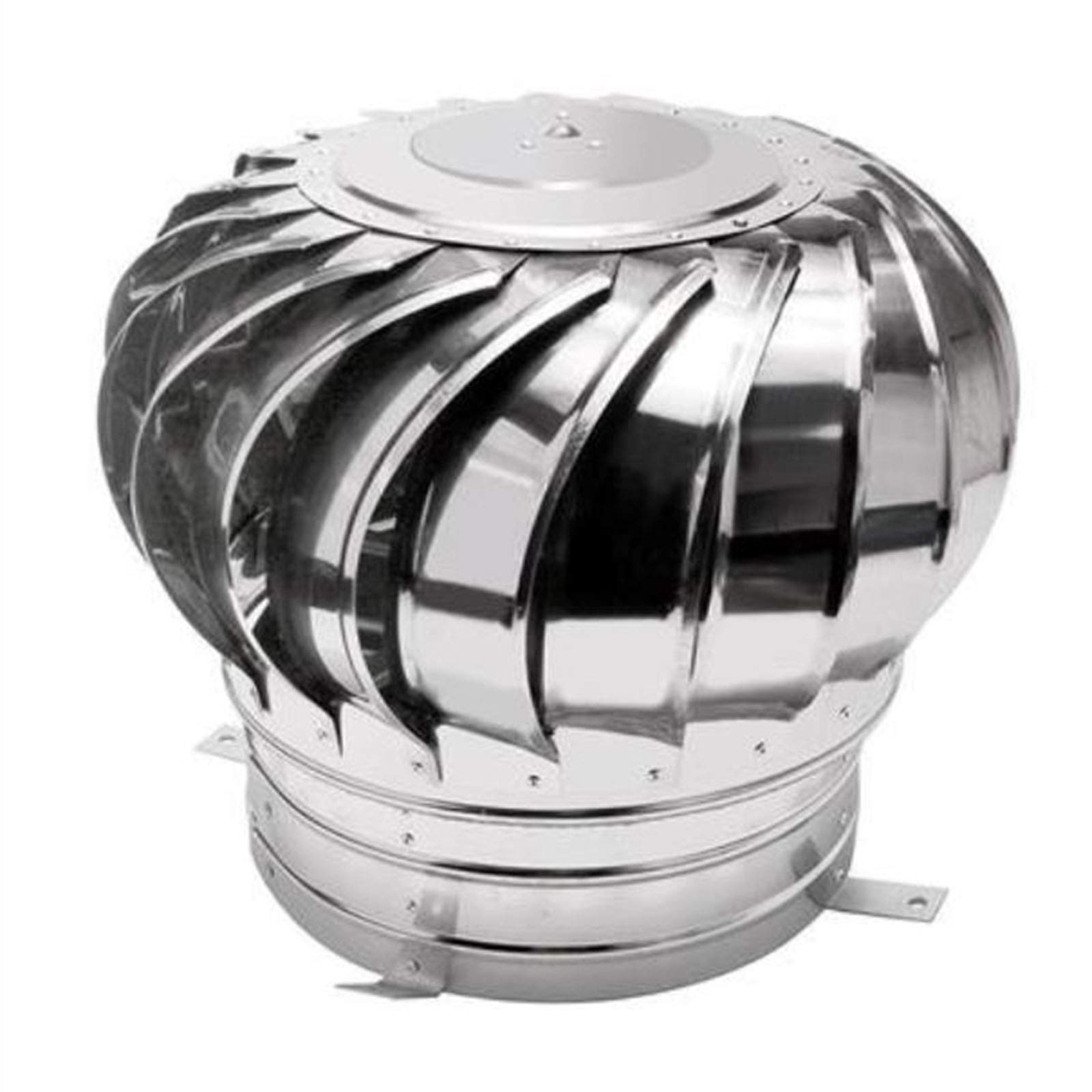 Capot de cheminée rotatif 400 mm en acier inoxydable 304 pour conduit standard