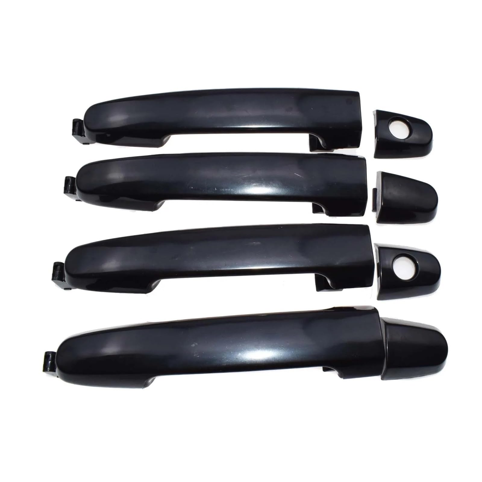 Pacsci Front Rear Set Car Outer Door Handle For Toyota For Camry For Yaris For Corolla For Prius For Rav4 For Pontiac For Vibe Scion Xa Xb Xd Tc Car Black Outside Door Handle(Front Rear Set)