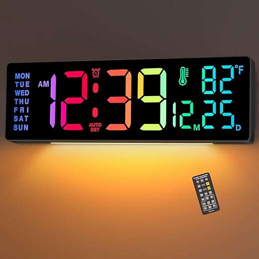 Soobest 14 . 2 Large Display Digital Wall Clock with Date Day of Week Temp Timer, Electric 8 in 1 photo Soobest 14 . 2 Large Display Digital Wall Clock with Date Day of Week Temp Timer, Electric 8 in 1