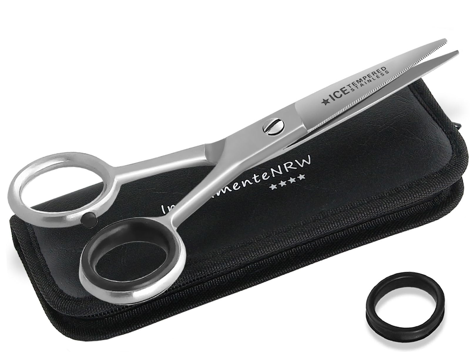 Premium Haarschere Aus Edelstahl – Mit Mikroverzahnung & Fingerauflage, 14 Cm, Rostfrei