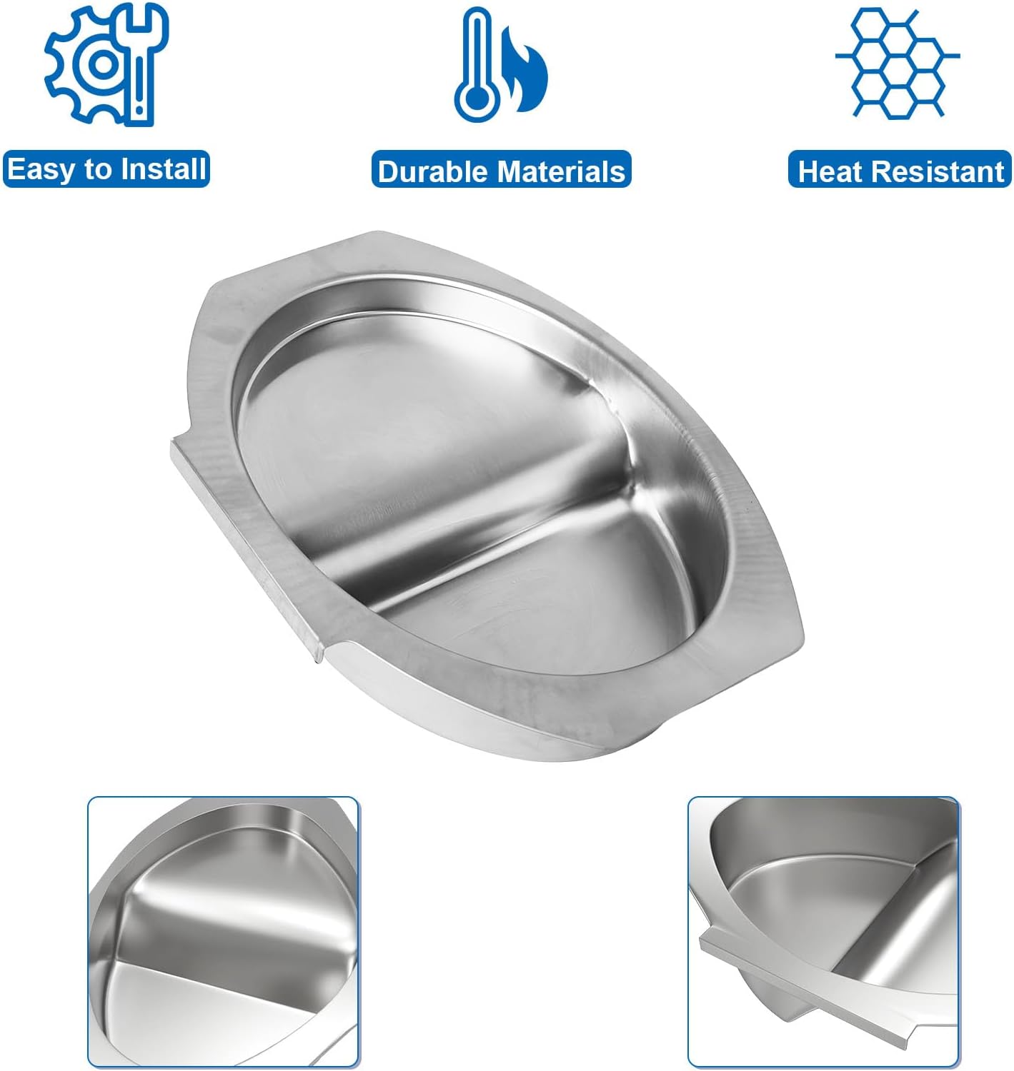 Small Water Bowl for Masterbuilt 30-inch Digital Electric Vertical BBQ Smoker, Water Pan Replacement for Masterbuilt 9007170040 Parts