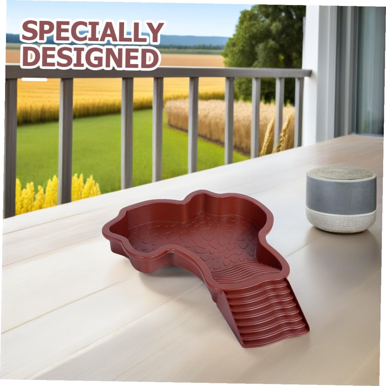 2 Pezzi Vasca per Tartarughe Semiaquatiche con Rampa Antiscivolo Piscina Rettile Dual Use Acqua e Accessorio per Benessere e Movimento Naturale