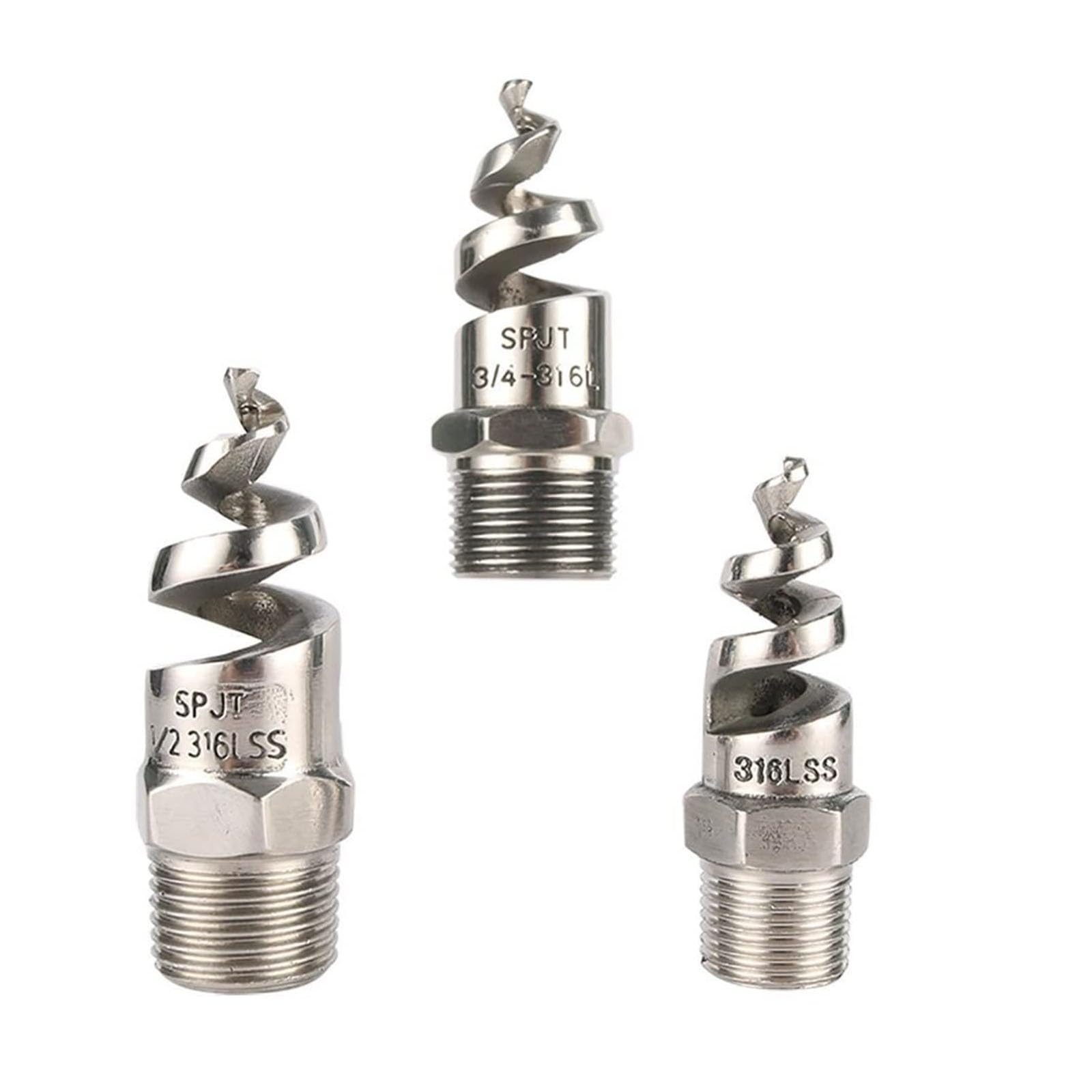Buse à cône en spirale 1/4" inox pour réparer une fontaine et brumisateur de jardin