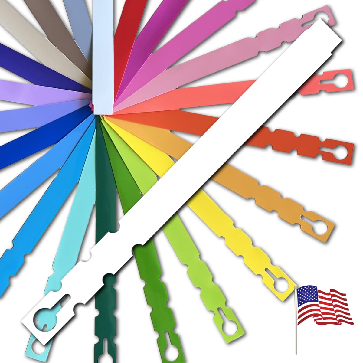 TAGKRAFTERS 9" x 3/4" White - 1,000 Pcs - Plastic Plant Tags and Labels - Wrap Around Thermal Plastic - Nursery Garden Tree Labels | Made in The USA |