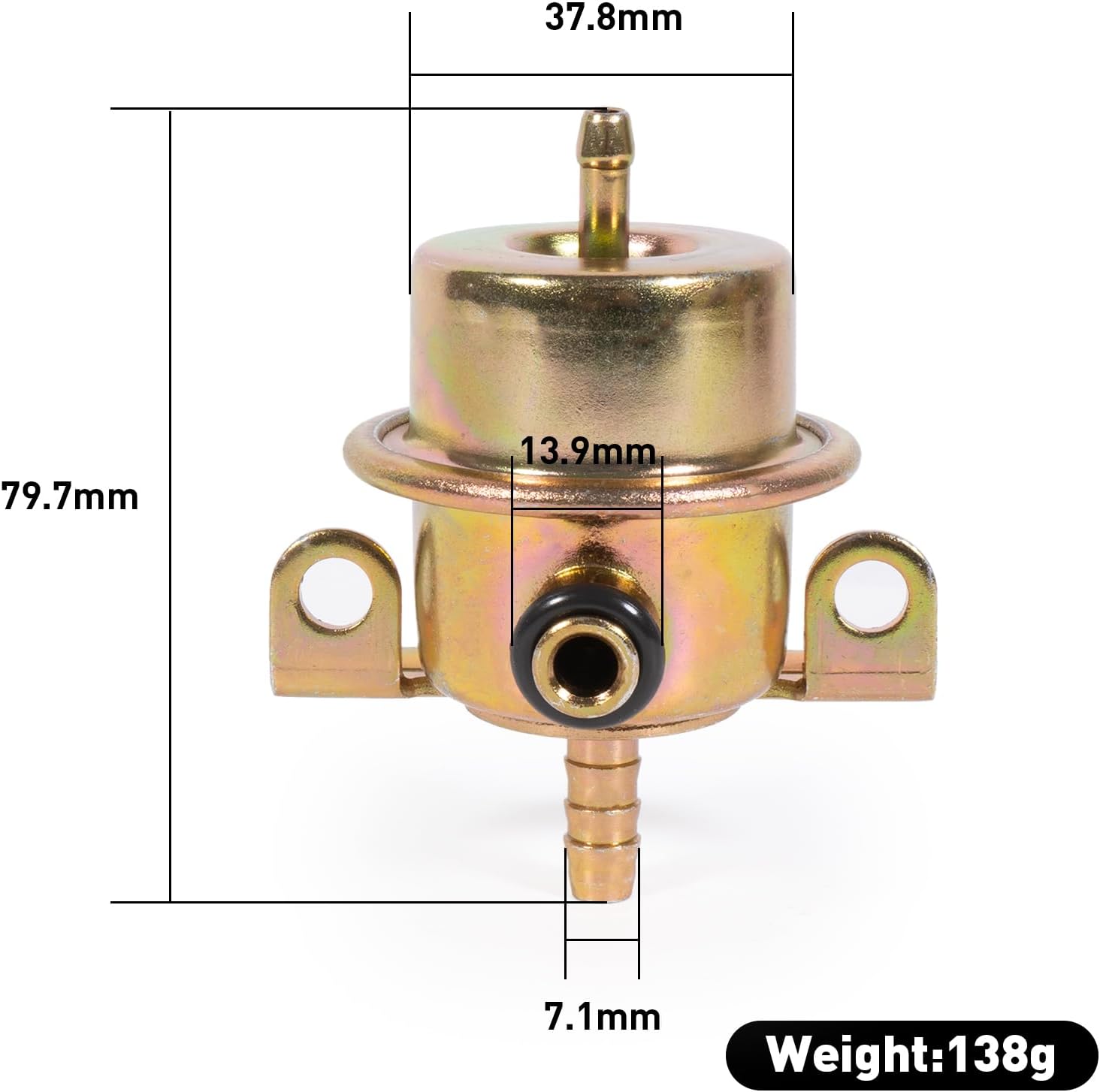 PR17T,Fuel Injection Pressure Regulator Compatible with Ford,Merkur.1986-1990Bronco II 2.9L,1986-1992 Ranger 2.9L,Merkur,1988-1989 Scorpio 2.9L.