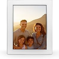 Vista 2 de Cunill Marco de fotos personalizado, marco de fotos Tiffany liso de 8 x 10 pulgadas, parte trasera de madera de caoba, caja de regalo de dos piezas