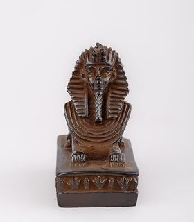 Ancient Egyptian Small Statue of Sphinx Black Stone Made in Egypt