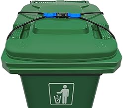 Trash Can Lock 4PCS, Lid Lock for 30-50 Gal Outdoor Garbage Cans, Heavy Duty Bungee Cord Garbage Can Lock for Animals, Squirrels, Dogs, Raccoons