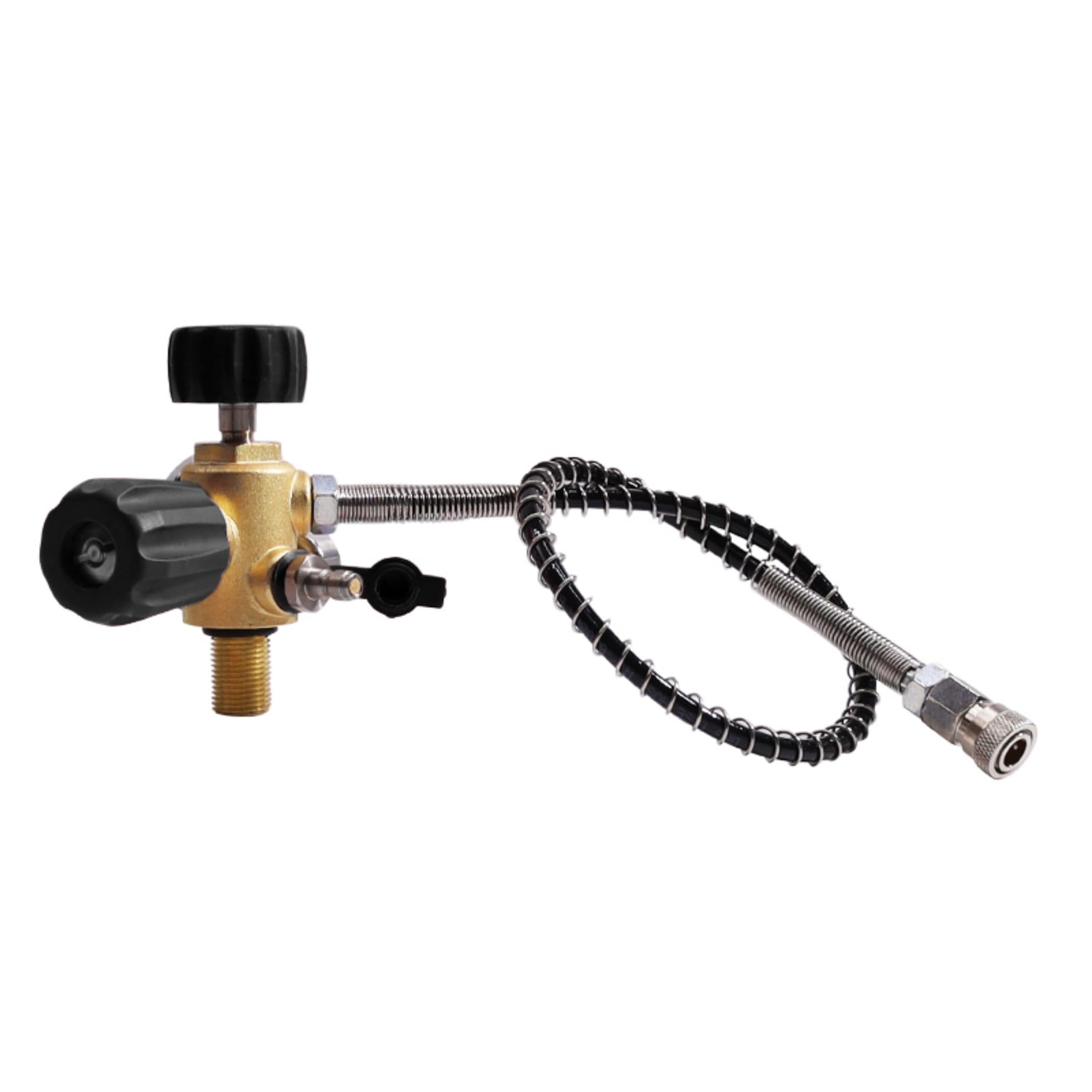 TUXING 4500 Psi/300 Bar compressore ad alta pressione Pcp Paintball, adattatore DIN valvola Scuba con tubo morbido da 24 pollici, valvola di ricarica Pcp per serbatoio d'aria, fucile ad aria compressa