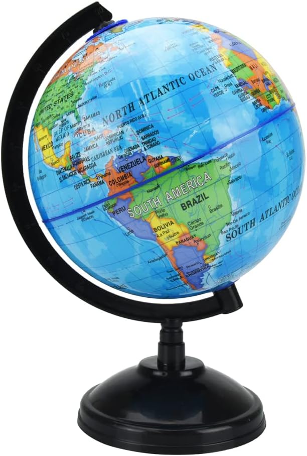 地球儀 直径14cm 世界地図 英字表記 卓上 コンパクト インテリア 空間演出 小道具 プレゼント ブルー 超安い品質