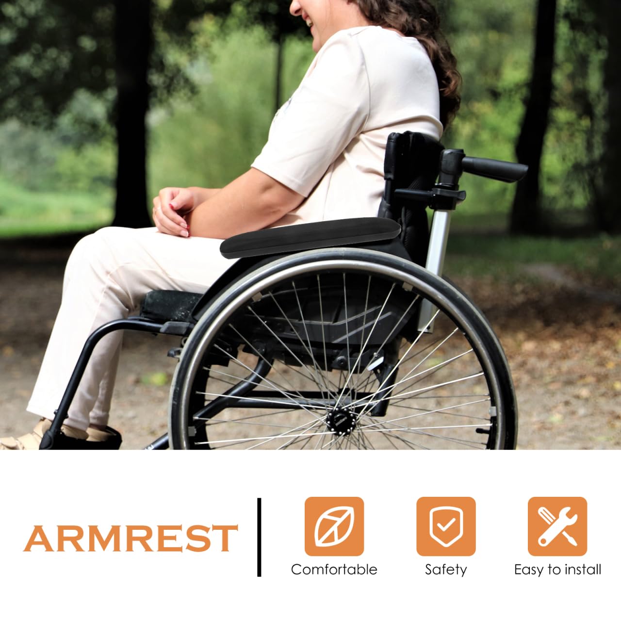 1 Paar Stoff Armlehnenpolster - Rutschfester Schutz Für Stühle & Rollstühle