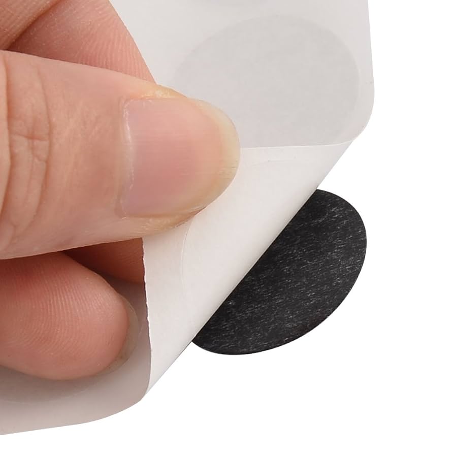 Uxcell 54 In 1 Black Walnut Self-adhesive Screw Hole Stickers,1-table Self-adhesive Screw Covers Caps Dustproof Sticker 21mm - Furniture Pads