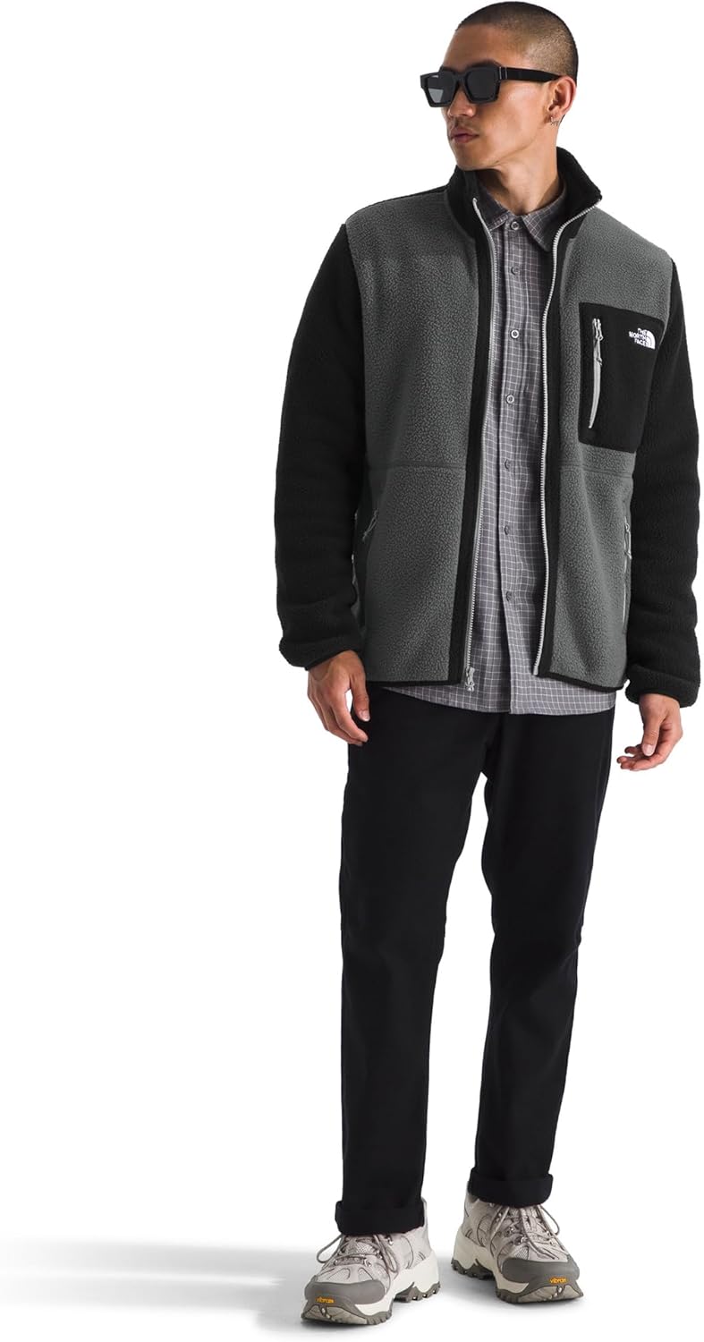 The North Face Men's Yumiori Full Zip Jacket Lightweight Fleece Coat with Embroidered Logo, Secure Zip Pockets - Image 5