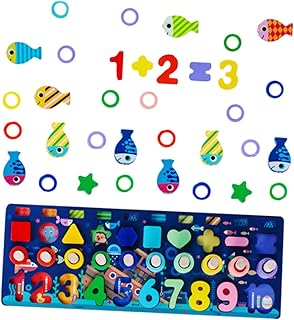 Toyvian 3 Pçs Blocos Aritméticos Quebra-Cabeças Para Crianças Playset Crianças Brinquedos Educativos Crianças Brinquedos Criança Brinquedo De Pesca Quebra-Cabeça Para Crianças Brinquedos