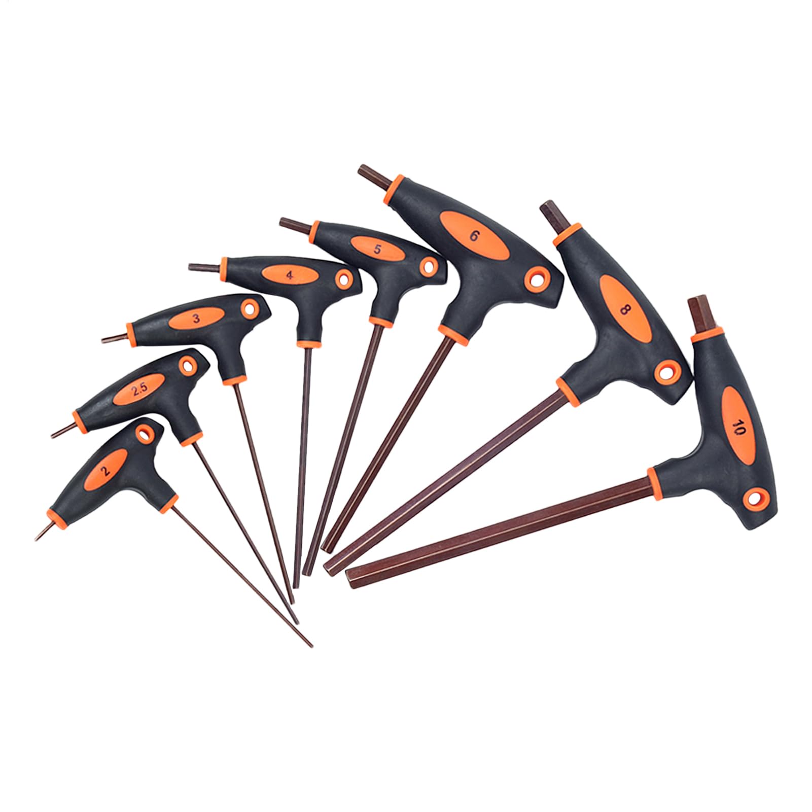 Chiave Allen Con Manico A T 8 Pezzi Chiavi Esagonali Bifacciali Con Manico | Set Con Braccio Lungo Per Casa Mobili Bicicletta Automobile Garage Meccanico Esterno