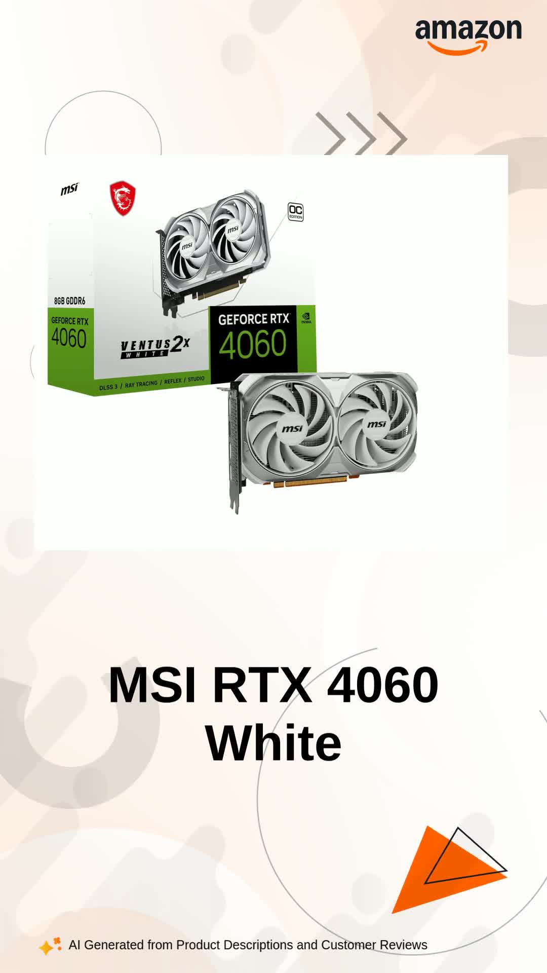 Amazon.in: Buy MSI GeForce RTX 4060 Ventus 2X White 8G OC - 8GB