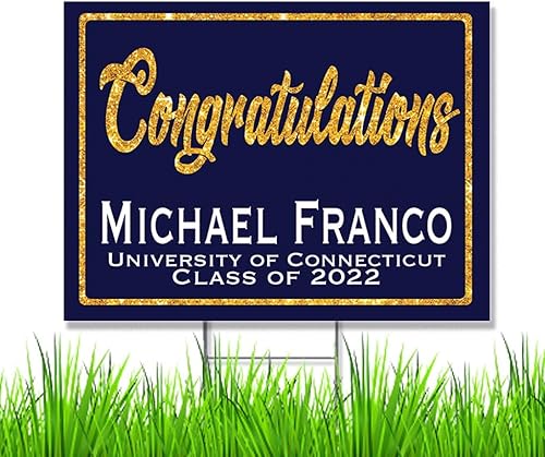Miniatura 3 de Congratulations Class of 2024 Graduate Personalized Yard Sign with Metal Stake, Custom Graduation Party Personalized Lawn Sign