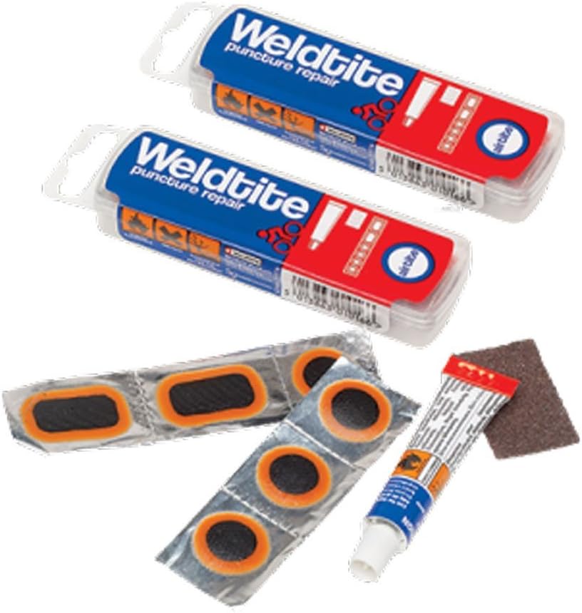 WELDTITE 2 x Airtite Puncture Repair kit for Road Bike Cycle 700c 29" 27.5" 26" 20" 16" 14" 12" Inner Tubes