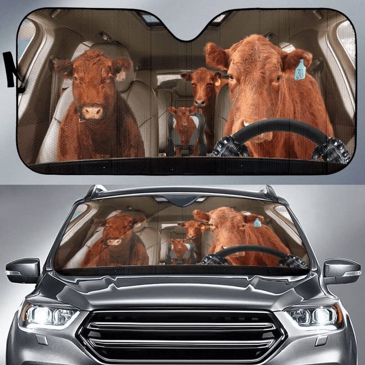 Pare-soleil voiture intérieur pour les voyages en famille de vaches au frais