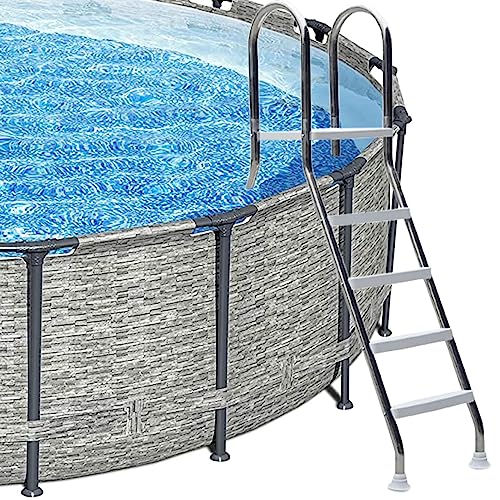 Escalera para piscina de acero inoxidable 4 peldaños miniatura 1