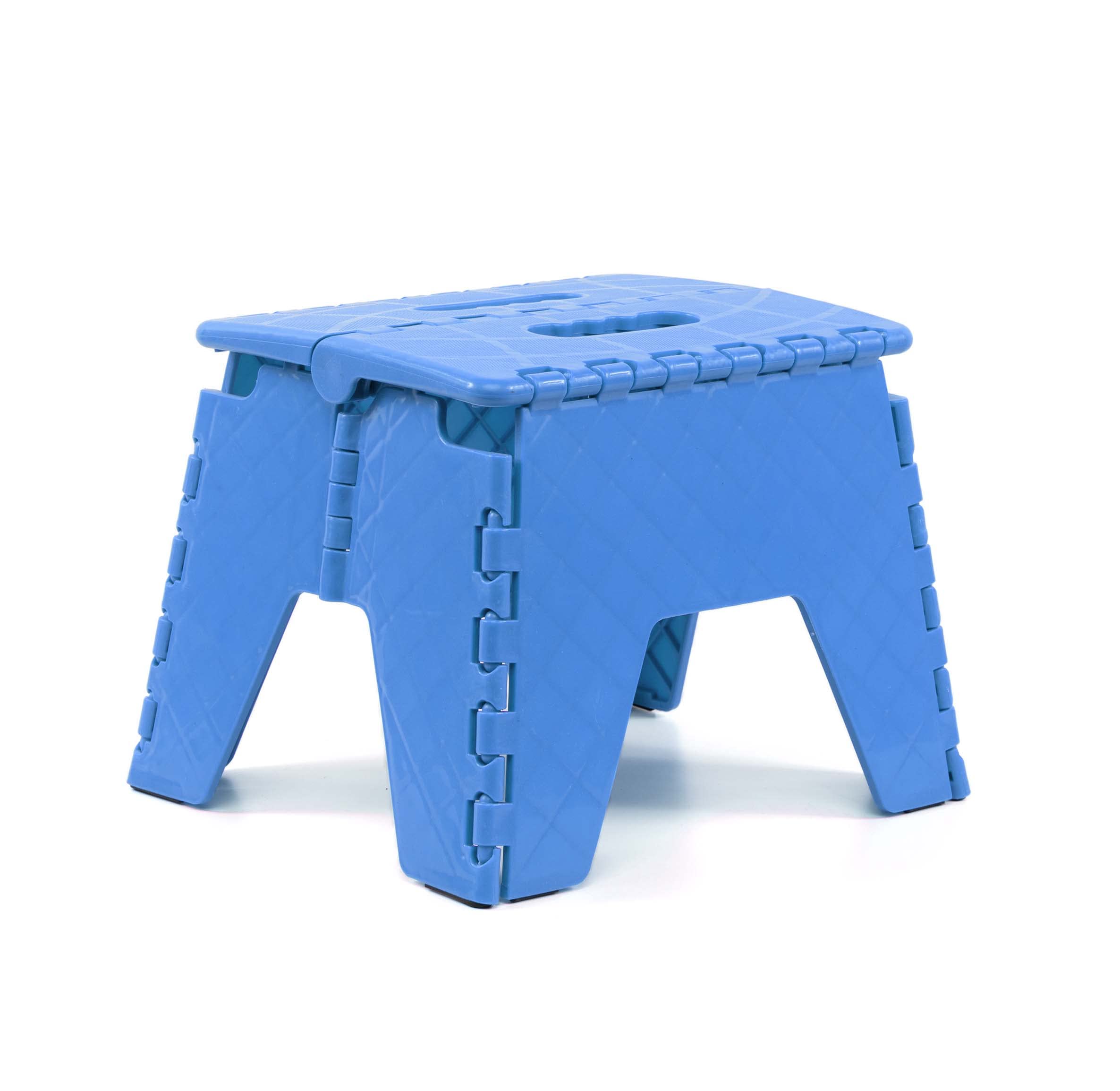 Taburete Plegable Multiusos Escalera Antideslizante Azul 21x25 cm