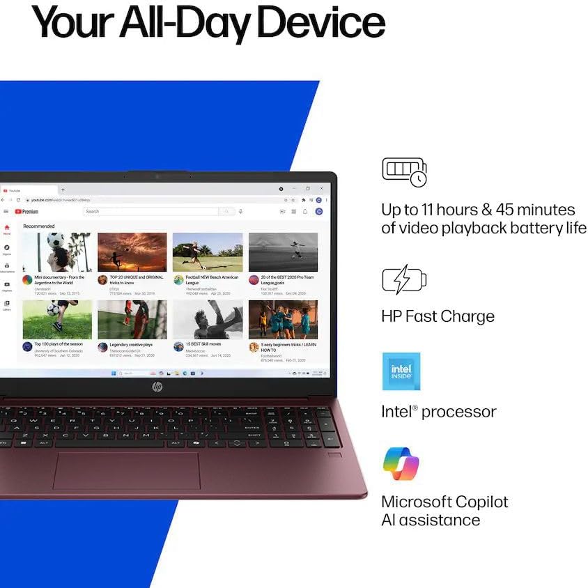 HP Ultrabook 15.6" Business Laptop Computer with Microsoft 365 • Copilot AI • Intel 4-Core 3.7GHz CPU • 1.1TB Storage (1TB OneDrive + 128GB UFS) • 16GB RAM • Windows 11 w/o Mouse • WOWPC Recovery USB - Image 4