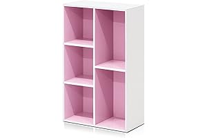 Furinno 5-Cube Reversible Open Shelf - A Fun and Functional TV Stand for Kids