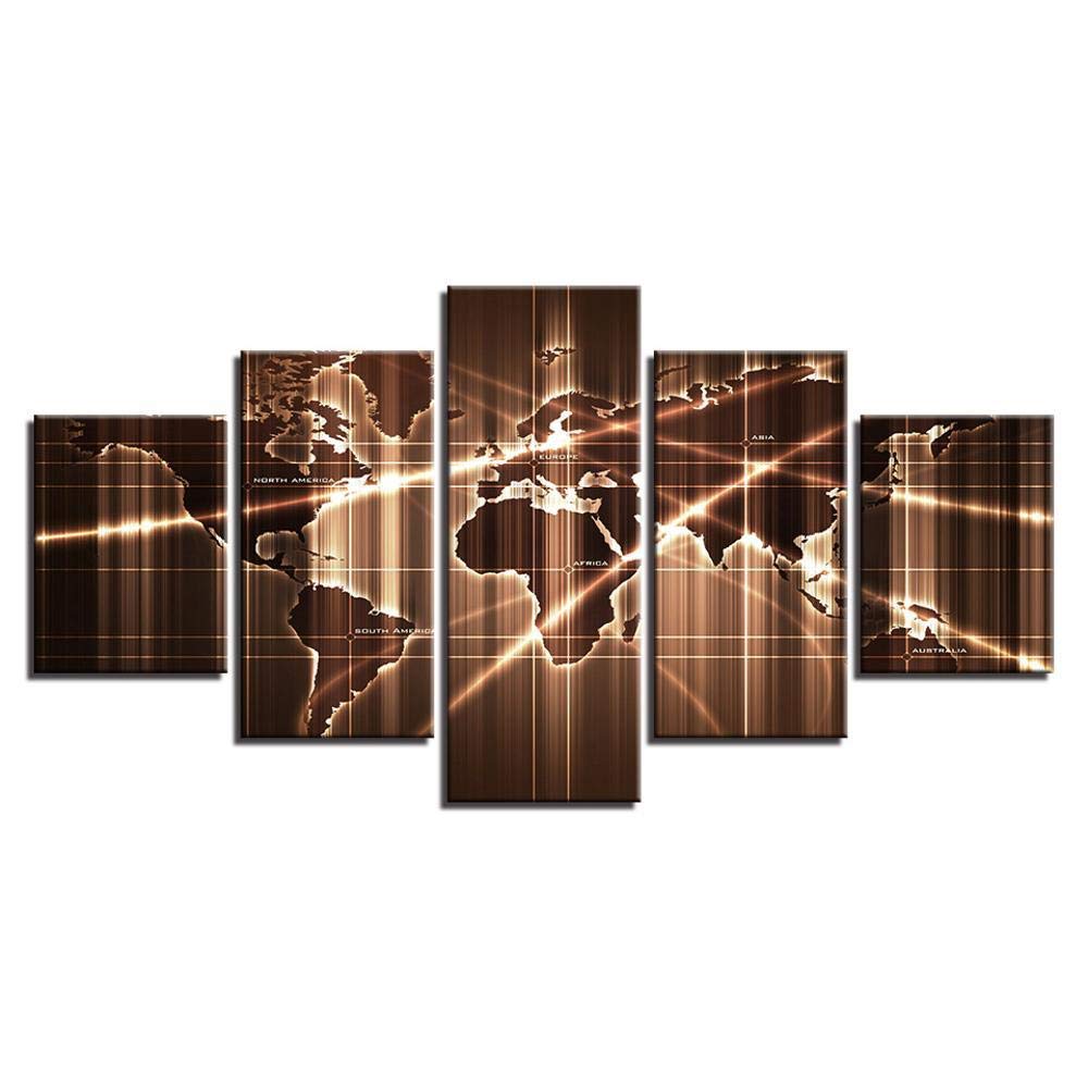 Toile murale monde rouge en impression HD canvas moderne au rendu artistique