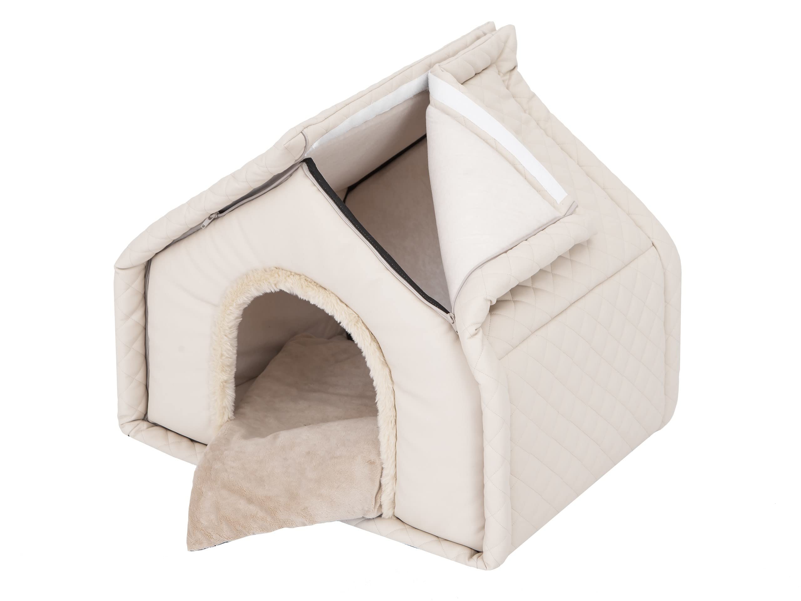 Cuccia per animali domestici, cuccia per cani, cuccia per animali domestici, cuccia per riposare, cuccia per animali domestici, cuccia per cani, cuccia per cani, taglia 2: 52 x 42 cm, beige