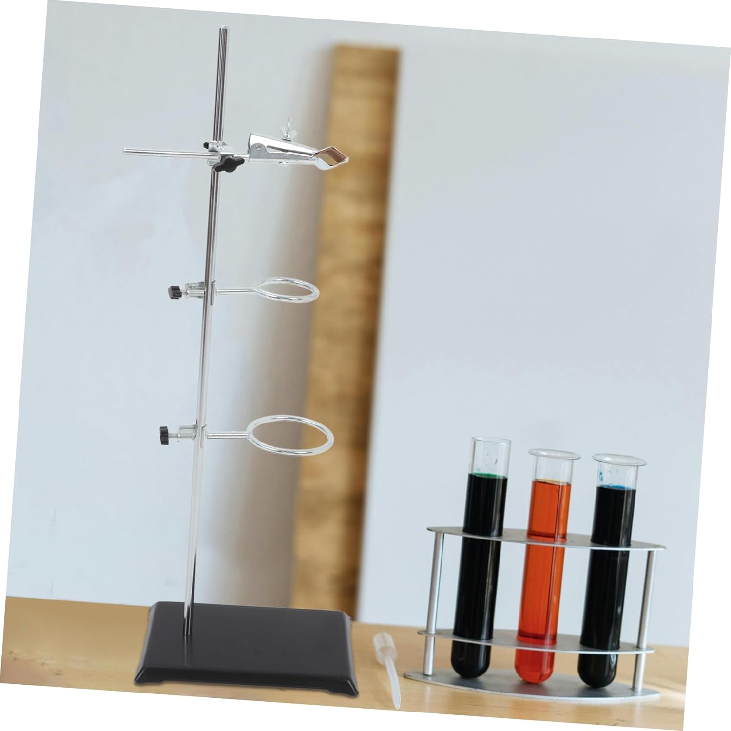 Stainless Steel Iron Platform Stand Heavy Duty Clamps for Lab Equipment Goft Clamp Stand Lab Ring for Chemistry and Teaching