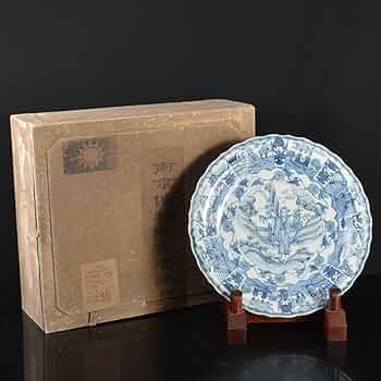 Amazon.co.jp: 中国 南京染付 人物花文 輪花皿 飾皿 V R7430F : おもちゃ