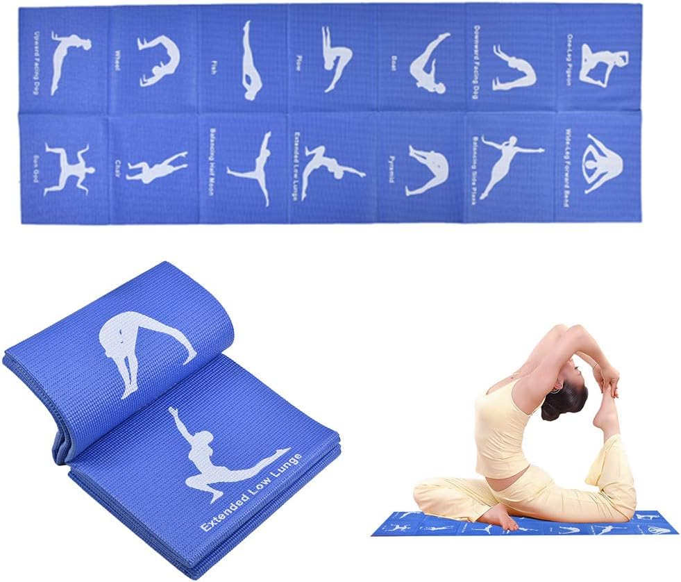 TwinkBling Foldable Yoga Mat Non Slip Exercise Mat for Pilates Workout Gym Outdoor Travel