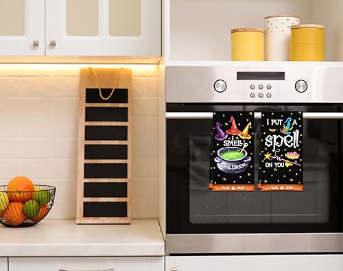 Miniatura 2 de FLYAB Toallas de cocina de Halloween para cocina, Halloween, decoración de cocina, toallas de mano de Halloween para baño, regalos de inauguración