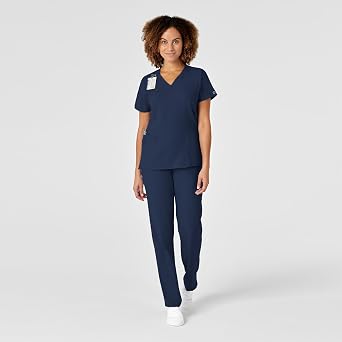 Wink W123 Women's Mock Wrap Scrub Top