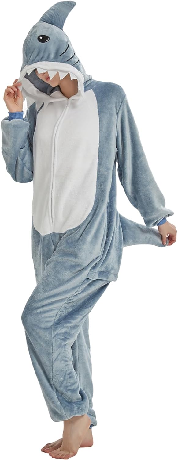 Halloween Snug Fit Adult Onesie Pajamas,Flannel Animal Cosplay Costume for Womens and Mens