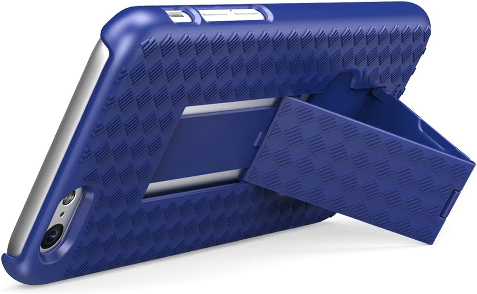 i-Blason Case Designed for iPhone 6 Plus, i-Blason® [Transformer] iPhone 6 Plus (5.5) Case Slim Holster **Kickstand** [Holster Combo] Textured Finish [Better Grip] - Slim Case (Blue)