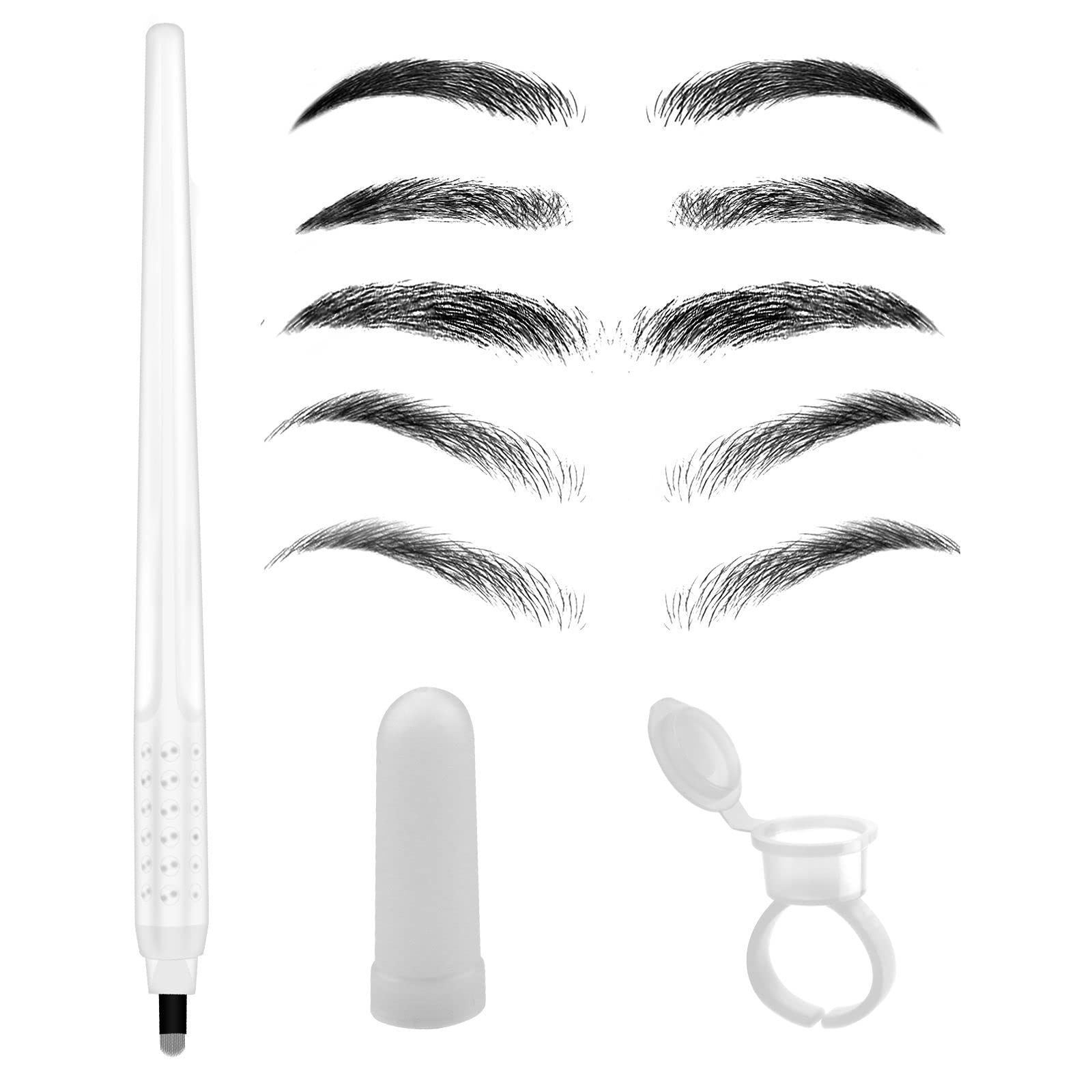 10 Tebori Desechable Microblading 18u 0.18 mm Las Agujas Clásicas se Suministran con un Anillo (U18-0.18mm)
