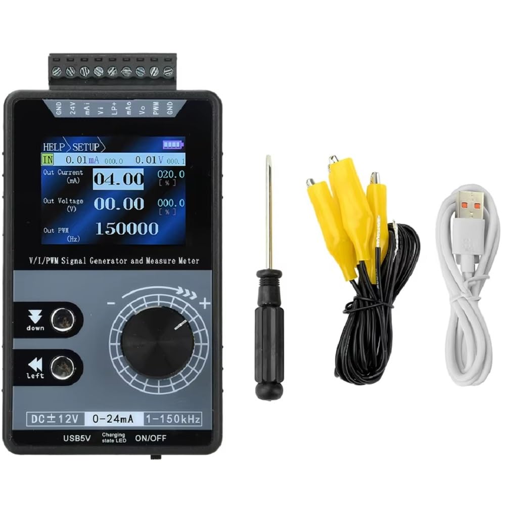 Jnchdghwa Black Pwm Signal Generator Handheld High- 0-20Ma 4-20Ma 0-10V Output Signal Source Analog Simulation