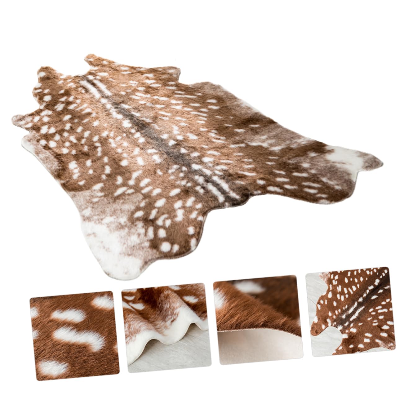 SOLUSTRE Tappeto per Soggiorno Moderno in Poliestere Stampa Cervo Sika, Tappeto Animalier Creativo Tocco Confortevole e Pratico per Interni e Cucina